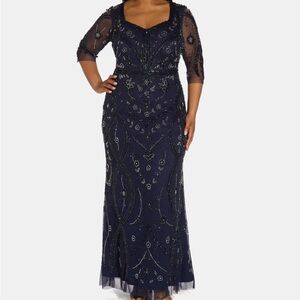 Adrianna Papell Navy Gown